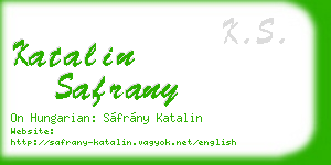 katalin safrany business card